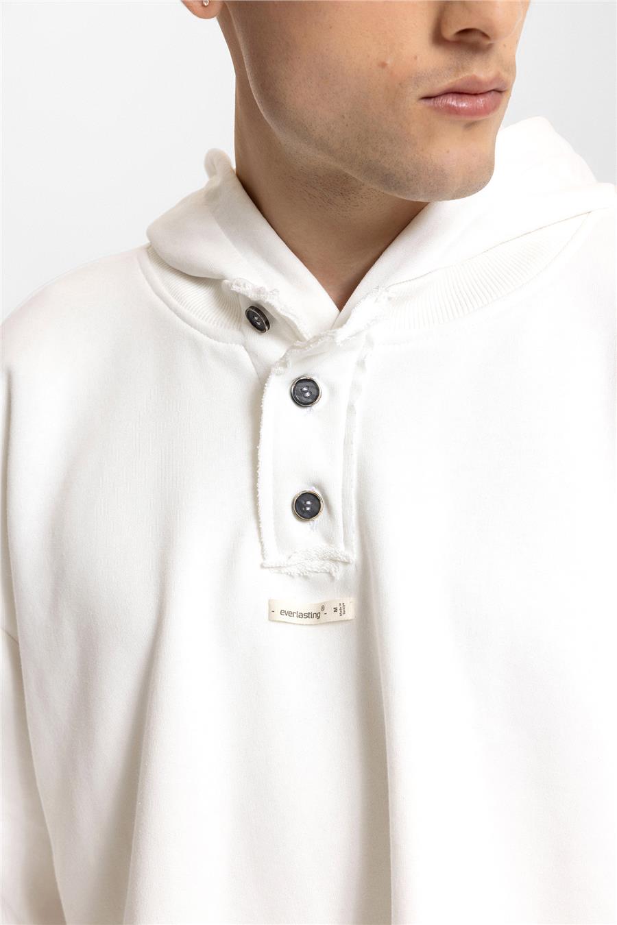 PİS DİKİŞLİ DOUBLE LAYERED SWEATSHİRT